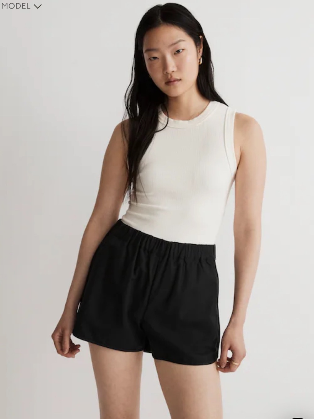 Madewell Pull On Shorts in almost black
